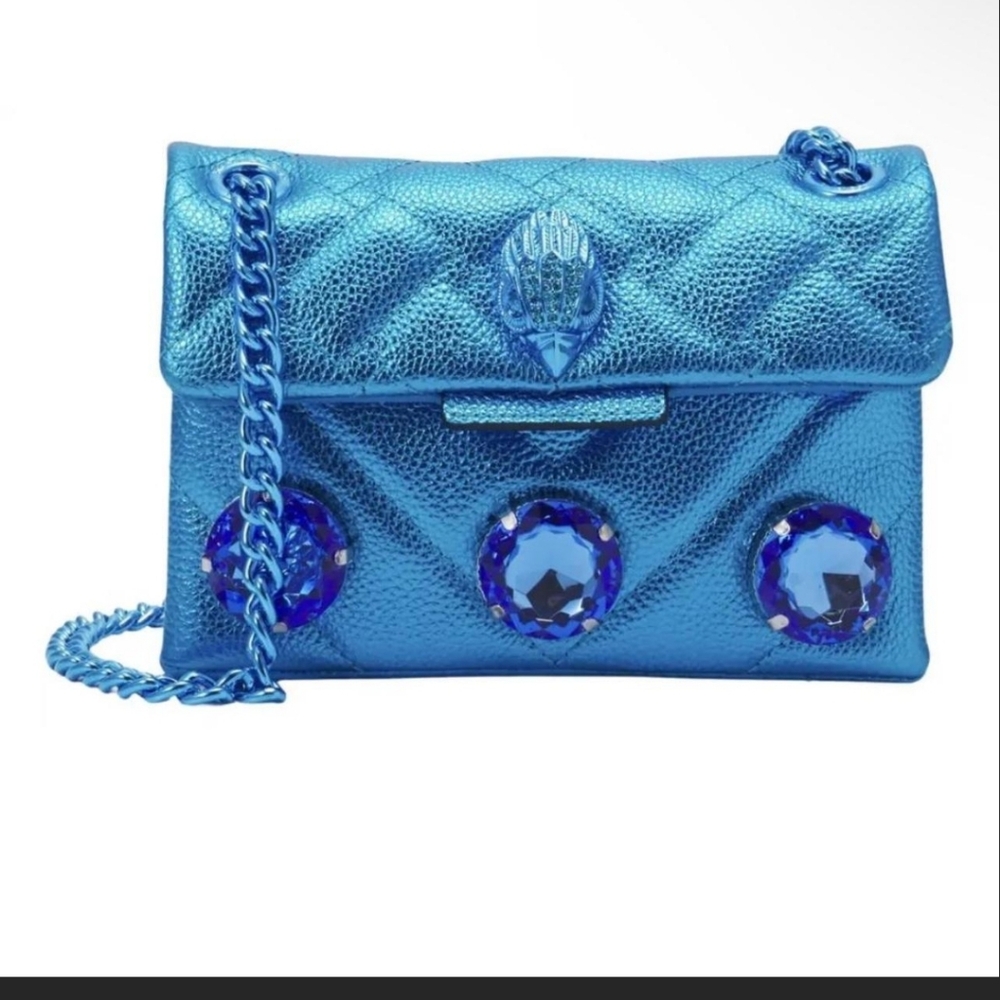 Kurt Geiger Rare Blue Leather Crossbody